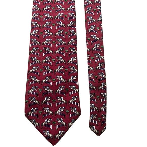Brooks Brothers | Men’s Silk Necktie
Horse Polo Dressage Equestrian Pattern, Red - Picture 1 of 6